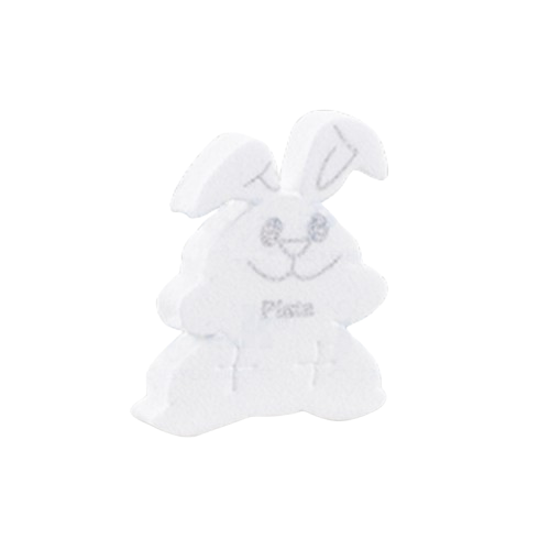 Conejo Foami Plata - 3.7 x 3 x 0.4